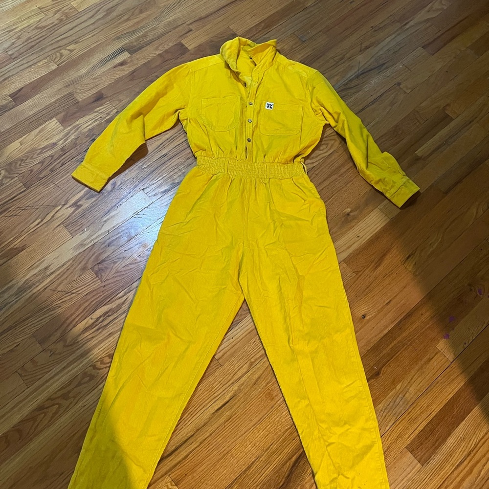 Lucy and Yak yellow corduroy romper size Small
